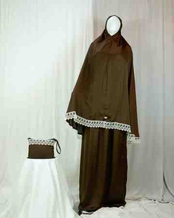 Zara Prayer Robe Shiny Brown image