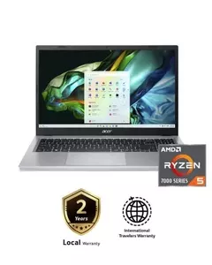 Acer Consumer Laptop - Aspire 3 | A315-24P-R6GK (Pure Silver), AMD Ryzen™ 5 7520U