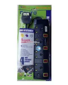 Cento 4 Gang Socket With Surge Protector S534BY