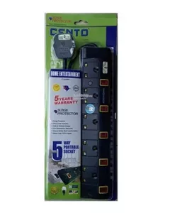 Cento 5 Gang Socket With Surge Protector S535BY