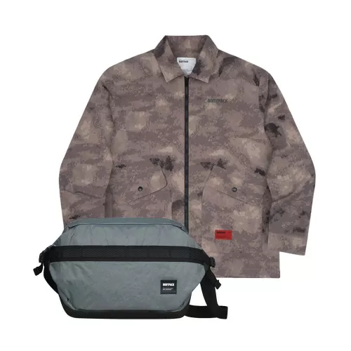 Bodypack High Fairfax Archtype Waist Bag Grey + Bodypack Selsdon Coach Jacket Camo