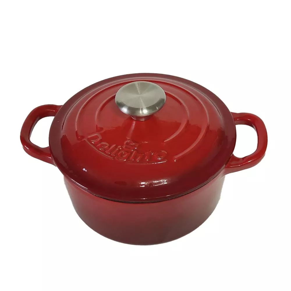 24cm High Gloss Red Seafood Dutch Oven Enameled Cast Iron Soup Pot With Lid  Saucepan Casserole Kitchen Cooking Tools - Soup & Stock Pots - AliExpress