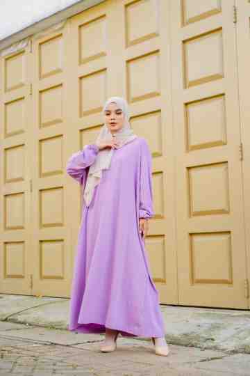 Cotton Dress Midi - Lilac