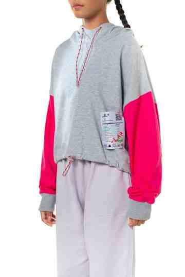 Tidy Cropped Hoodie Pink Misty