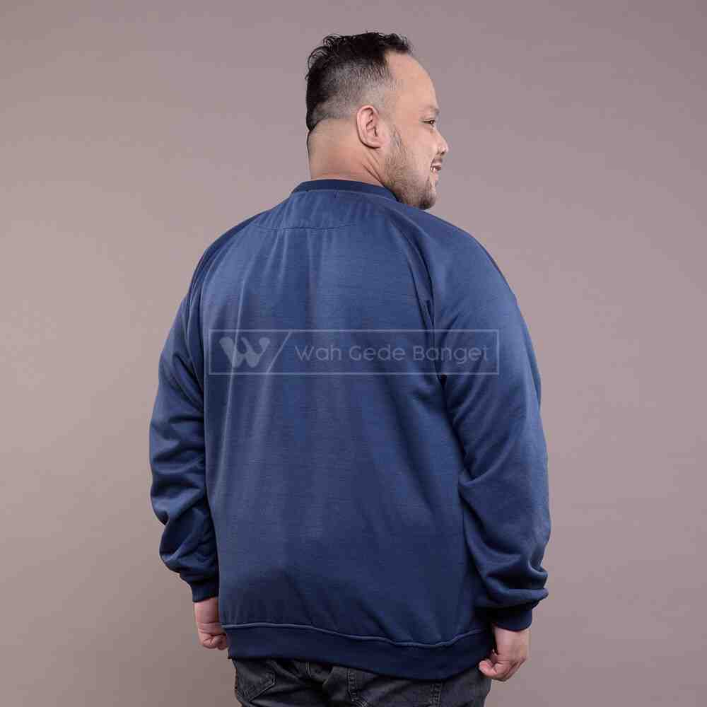 Sweater Pria Jumbo Big Size Ukuran Besar WGB CREWNECK BASIC NAVY