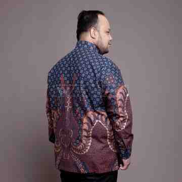 Batik Pria Jumbo Big Size Ukuran Besar WGB TURUNTUM BIRU