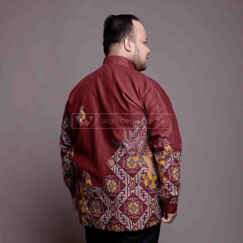 Batik Pria Jumbo Big Size Ukuran Besar WGB SOGAN MERAH