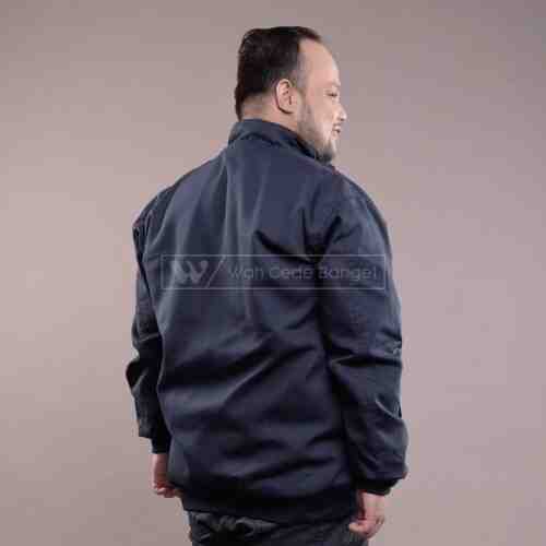 Jacket Harrington Pria Jumbo Big Size Cowok Ukuran Besar XL XXXL NAVY