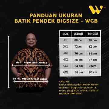 Batik Pria Jumbo Big Size Ukuran Besar WGB MAHAWIRA