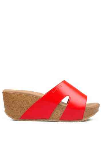 Sally Wedges Sandals Red