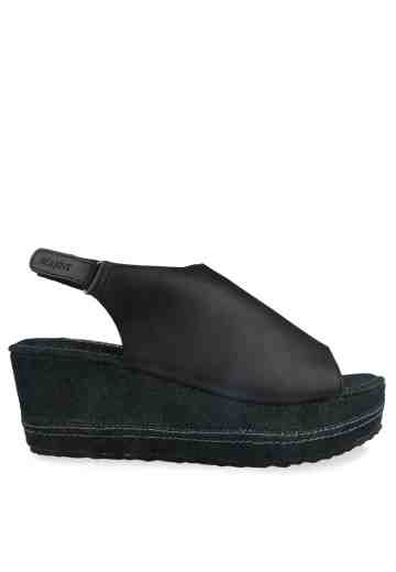 Rush Denim Wedges Sandals Black