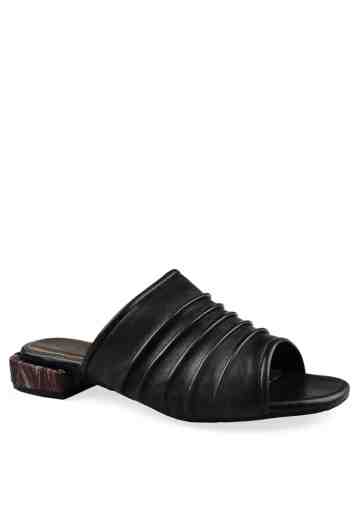 Maze Abstract Sandals Black