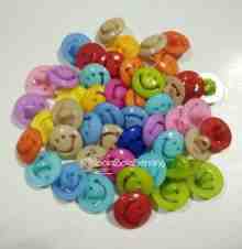 Kancing Smile Resin Mixed Color