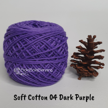 Benang Rajut Soft Cotton Plain - Big Ply - SCB Polos 04 Dark Purple