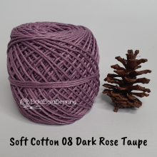 Benang Rajut Soft Cotton Plain - Big Ply - SCB Polos 08 Dark Rose Taupe