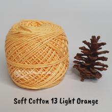 Benang Rajut Soft Cotton Plain - Big Ply - SCB Polos 13 Light Orange