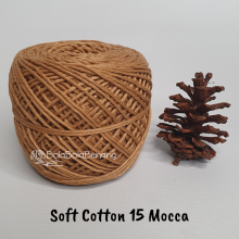 Benang Rajut Soft Cotton Plain - Big Ply - SCB Polos 15 Mocca
