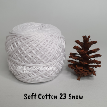 Benang Rajut Soft Cotton Plain - Big Ply - SCB Polos 23 Snow