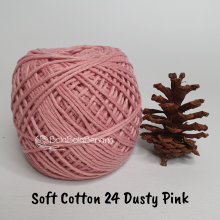 Benang Rajut Soft Cotton Plain - Big Ply - SCB Polos 24 Dusty Pink