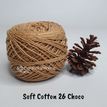Benang Rajut Soft Cotton Plain - Big Ply - SCB Polos 26 Choco
