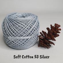 Benang Rajut Soft Cotton Plain - Big Ply - SCB Polos 53 Silver