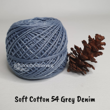 Benang Rajut Soft Cotton Plain - Big Ply - SCB Polos 54 Grey Denim