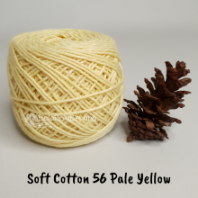 Benang Rajut Soft Cotton Plain - Big Ply - SCB Polos 56 Pale Yellow