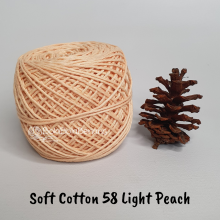 Benang Rajut Soft Cotton Plain - Big Ply - SCB Polos 58 Light Peach