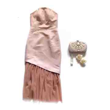 ROSEMARY DRESS - NUDE PINK image