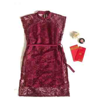 HANNA CHEONGSAM DRESS - RED image