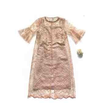 FLORIN DRESS - PEACH GOLD image