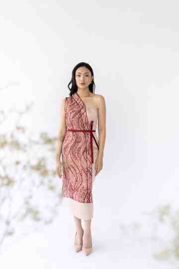 JU HUA DRESS - MAROON image