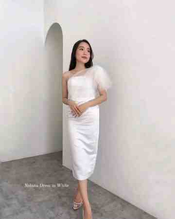 NOLANA DRESS - WHITE image
