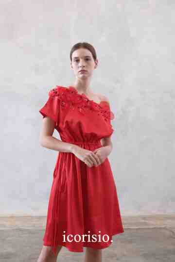 LA FE SWING DRESS - CHILI RED image