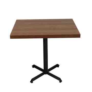 Set Top Table Walnut 6060 & Table Base Single Cross