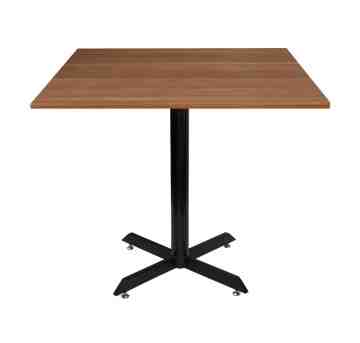 Set Top Table Walnut 6080 & Table Base Single Cross 6060