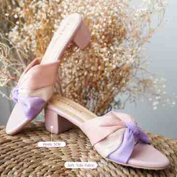 LACE LYNELLE HEELS CHUNKY NARYN LILAC
