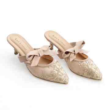 LACE LYNELLE HEELS ALINA GOLD
