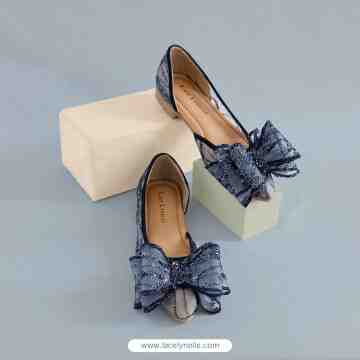 LACE LYNELLE FLATSHOES SHAFIRA NAVY