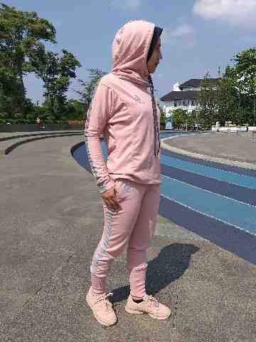 HOODIE SWEATER & JOGGER PANT DUSTY PINK