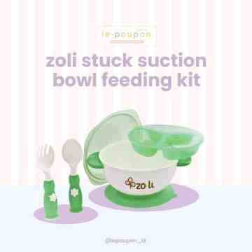 Zoli STUCK Suction Bowl Feeding Kit - Green