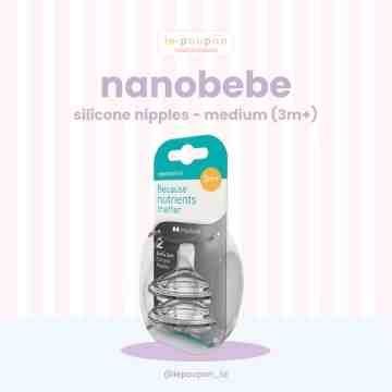 Nanobebe Silicone Nipples Medium (3m+)