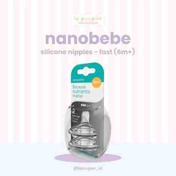 Nanobebe Silicone Nipples Fast (6m+)