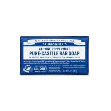 Dr Bronner's Pure-Castile Bar Soap - Peppermint 140 g