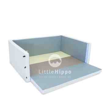 Bumper Bed Large White Latte