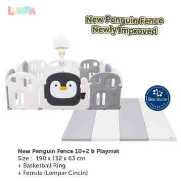 Pagar Bayi/Baby Fence Penguin+Playmat Kotak Antibakterial 8+2