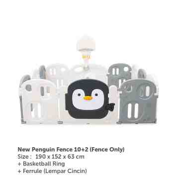 Pagar Bayi / Baby Fence Penguin 8+2 / 10+2 / 12+2