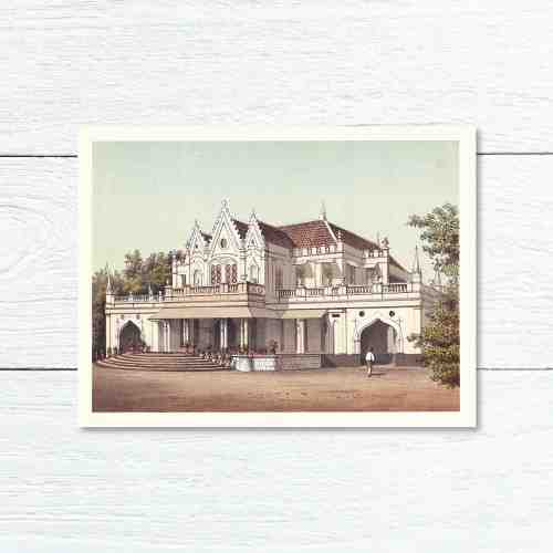Old East Indies Greeting Card Raden Saleh’s Residence in Batavia