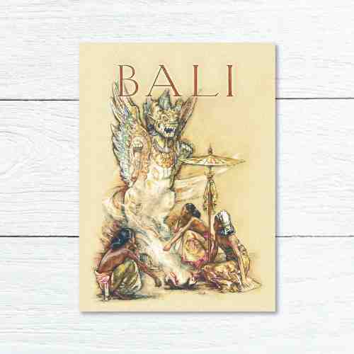 Lumikasa Art Greeting Card Bali Girl 3 Patung