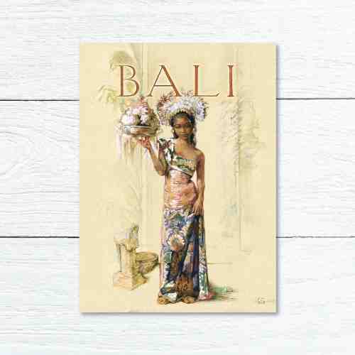 Lumikasa Art Greeting Card Balinese Ceremonial Dress